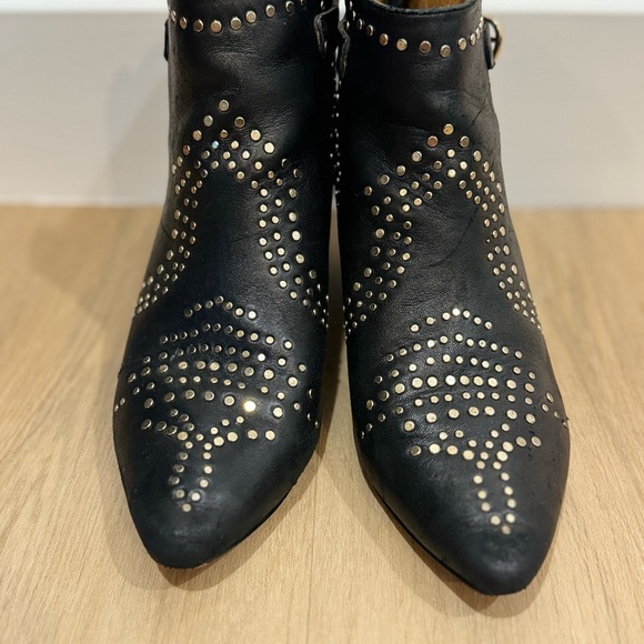Joie Bickson Studded Black Leather Booties - Picture 2 of 9